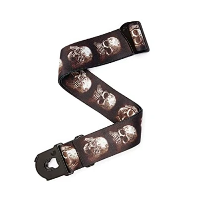 Immagine di D&#039;Addario Alchemy Tracolla con Sistema Planet Lock per Chitarra, Muted Skulls