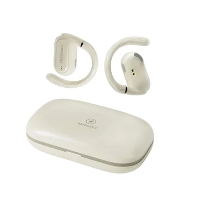 Immagine di ZIPFORCE Auricolari True Wireless, Cuffie Bluetooth 5.3 completamente Open ear 4 microfoni ENC Chiamata chiara, Touch Control, TWS impermeabile IPX6, leggeri, Yellow