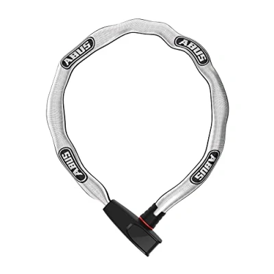 Immagine di ABUS Lucchetto a Catena 6806K per bicicletta leggero in acciaio temprato con tubo tessuto alla moda quadrata livello di sicurezza 6 85 cm grigio riflettente