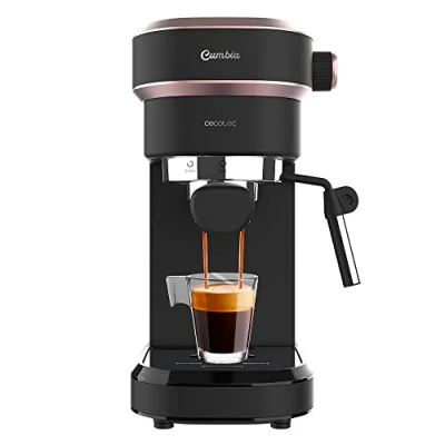 Immagine di Cecotec Macchina da Caffè Espresso Cafelizzia 890 Rose Pro. e Cappuccino, 1350 W, Sistema Thermoblock, 20 Bar, Modalità Automatica per 1 2 Caffè, Vaporizzatore Orientabile Manometro, 1,2L