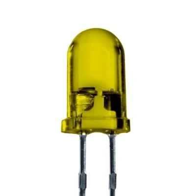 Immagine di Lumetheus Diodi LED 5mm Colori Giallo extra super luminoso 3000 mcd 100 pezzi 2 3 V Pin Diodo ad emissione luminosa LEDs lente diffusa