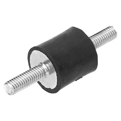 Immagine di Supporti in gomma 4 pezzi, Silentblock cilindrico antivibrante M6 con ammortizzatori a doppia vite per bobine di barche auto(VV20*20 M6*18)