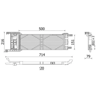 Immagine di MAHLE ORIGINAL CLC 330 000P Radiatore olio, Cambio automatico