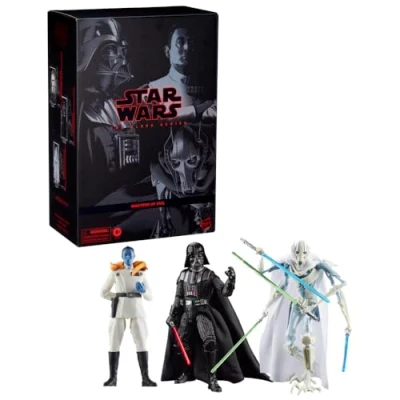 Immagine di Hasbro Star Wars The Black Series, Darth Vader, Grand&#039;ammiraglio Thrawn, Generale Grievous, confezione da 3 action figure collezionabili per adulti 15 cm