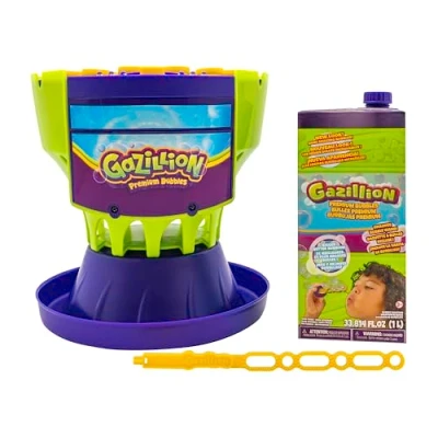 Immagine di Gazillion Sparabolle di Sapone Bubble Craze Macchina Bolle Bambini Elettrica per Feste, Celebrazioni ed Esterni Con Luci LED Cambia Colore Spara dai 3 Anni in Su