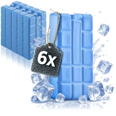 Immagine di com four® 6X Riutilizzabile Ghiaccio per Borsa Siberini Frigo Portatile e Termica Mattonelle Refrigeranti Casa Tempo Libero