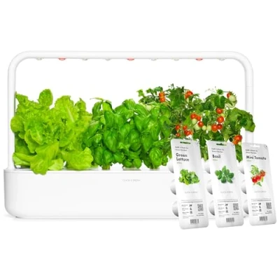Immagine di Click &amp; Grow Smart Garden, Orto da Interno con 9 Capsule di Terreno, Illuminazione e Irrigazione Automatica, più Facile della Coltivazione Idroponica