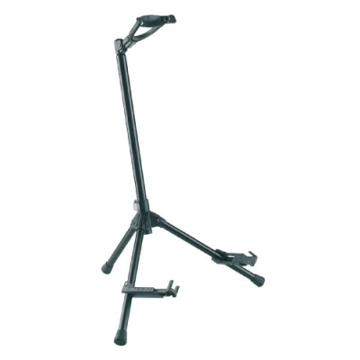 Immagine di K&amp;M 17685 Supporto per chitarra Memphis 20 nero profondità d&#039;appoggio 6,8 12,7 cm con chiusura di sicurezza, regolabile