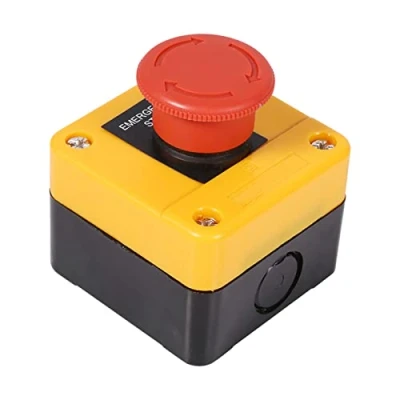 Immagine di 660v 10a pulsante Interruttore di emergenza Guscio in plastica Metallo Fungo rosso a