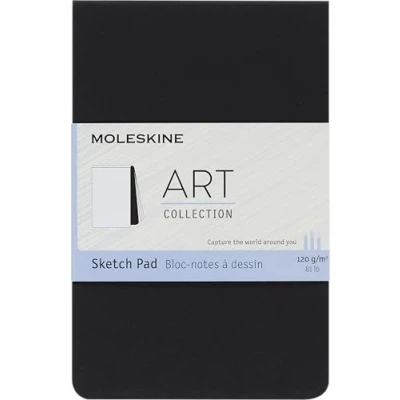 Immagine di Moleskine 9 x 14 cm Pocket Size Art Sketchbook, Paper for Pencils, Charcoal, Pens, Fountain Pens and Markers Soft Cover, Colour Black, 48 Pages