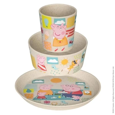 Immagine di Koziol Connect Peppa Pig 8049713 Set di 3 piatti piccoli + ciotola tazza