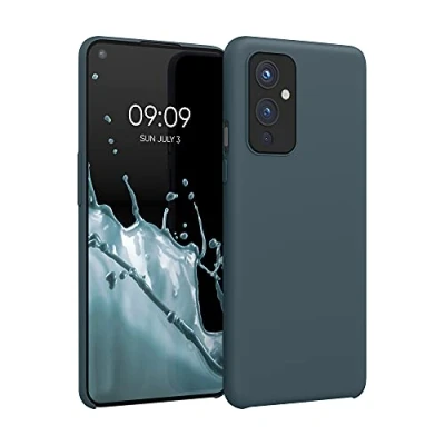 Immagine di kwmobile Cover per OnePlus 9 (EU/NA Version) Custodia Back Case Smartphone in Silicone TPU Protezione Gommata ardesia scuro