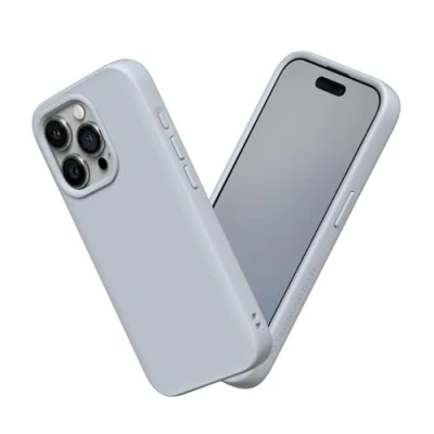 Immagine di RhinoShield Case Compatible with [iPhone 15 Pro Max] SolidSuit Shock Absorbent Slim Design Protective Cover Premium Matte Finish 3.5M / 11ft Drop Protection Ash Grey