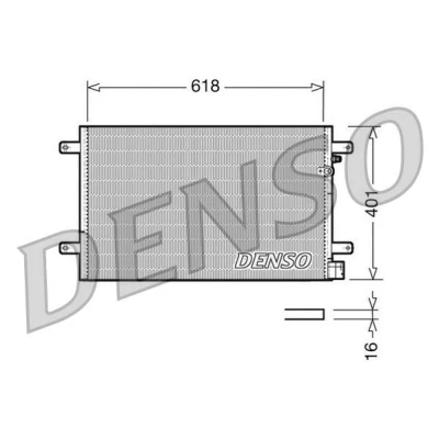 Immagine di DENSO DCN02006 Condensatore senza essiccatore 401x618x16 R 134a 401 AUDI: A4 B6 Avant, A6 C6 B7 Avant