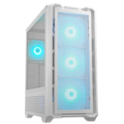 Immagine di Cougar MX600 White Case PC Mid Tower / Pannello frontale in rete 3 ventole da 140 mm + 1 ventola (ATX, SSI CEB, Mini ITX, mATX), PC, Bianco
