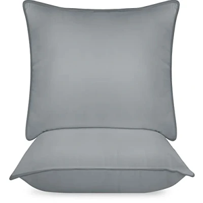 Immagine di Utopia Bedding Cuscini Letto (Set di 2), 65 x cm Guanciali Coppia, 3D Fibra Poliestere (Grigio)