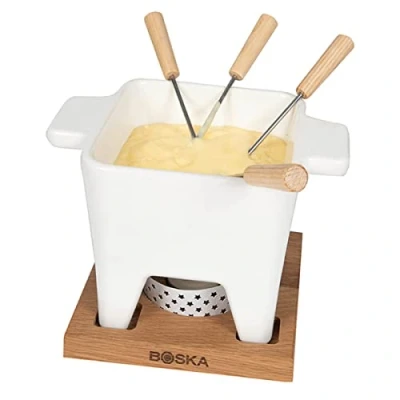 Immagine di Boska bourguignonne Tapas Bianco L/Per la &amp; delle salse/Set da piccolo/Con base e lumino/Adatto per il microonde lavastoviglie / 600 ml