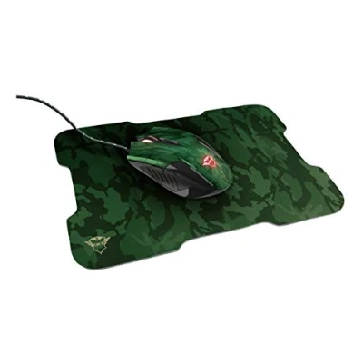 Immagine di Trust GXT 781 Rixa Mouse gaming e tappetino per mouse, Camo Verde