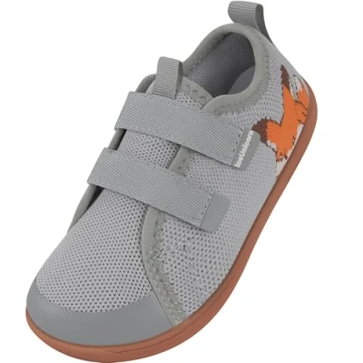 Immagine di Scarpe a Piedi Nudi in Versione Larga Ragazzi Ragazze Outdoor Trail Running Minimalista da Camminare(Volpe Grigia Chiara, 24 EU Larga)