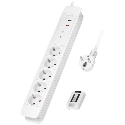 Immagine di LogiLink LPS402 Multipresa con telecomando Bianco Schuko 1 pz.