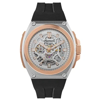 Immagine di Ingersoll 1892 The Motion Automatic Mens Watch con quadrante argento e cinturino in plastica PU nero I11703