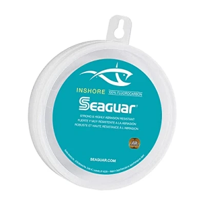 Immagine di Seaguar A Shore, 100% Fluorocarbon Leader, Trasparente, 50 Pounds/100 Yards
