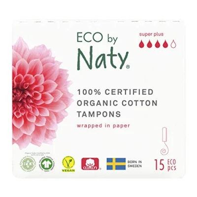 Immagine di Eco By Naty, assorbenti Interni digitale, Super Plus, 15 interni. Realizzati con fibre vegetali e vegani. 0% di plastica.