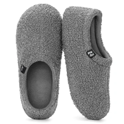 Immagine di RockDove Pantofola da Donna in Pile Teddy con Schiena Chiusa per Interni, 38/39 EU, Grigio scuro