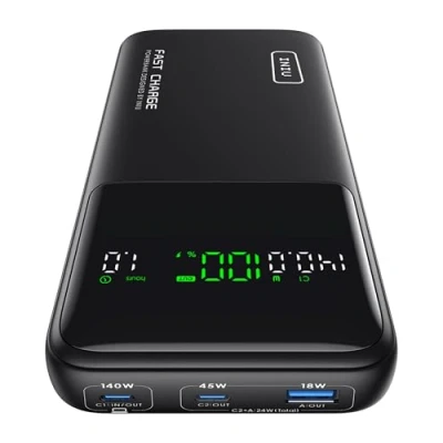 Immagine di INIU Power Bank, 27000mAh 140W Caricatore Portatile Ricarica Rapida, PD3.1 Batteria Esterna Powerbank Compatibile con MacBook Pro iPhone 16 15 14 Plus Max Galaxy S23 Ultra Steam Deck iPad etc