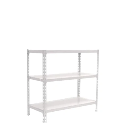Immagine di Simonrack Scaffalatura Metallo Garage, 3 Ripiani, 180 kg di Punto Flessione, 1000x800x500 mm, Senza Viti, Bianco Simonclick