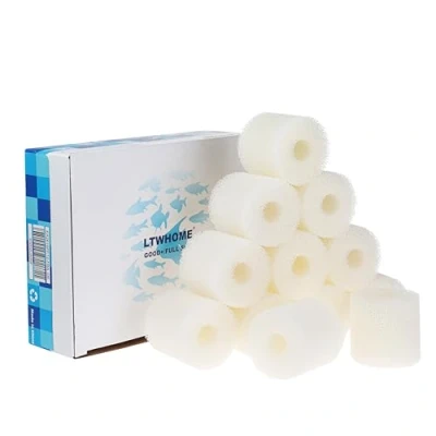 Immagine di LTWHOME Carbon o Grossa fine in Filtro Spugna Fit per Eheim Aquaball 2208 2210 2212/60 130 180, Pack of 12, Foam Filter