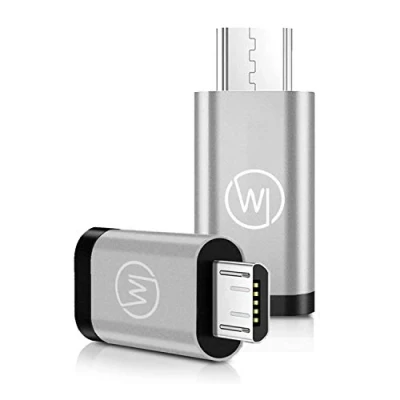 Immagine di Wicked Chili MicroUSB a USB C OTG (On The Go) Adattatore Compatibile con Huawei EnVizion 360 e telecamere per Smartphone Micro telefoni (Set di 2)