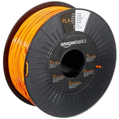 Immagine di Amazon Basics Filamento per stampanti 3D, in polilattato (PLA), 1.75 mm, arancione, 1 kg bobina
