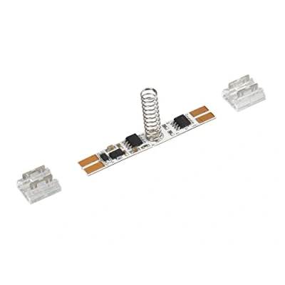 Immagine di Interruttore Led Dimmer Touch, Flessibile Senza Saldatura, Per Profilo Alluminio, 12V 24V 3A, Con Indicatore Blu e Memoria (8mm)