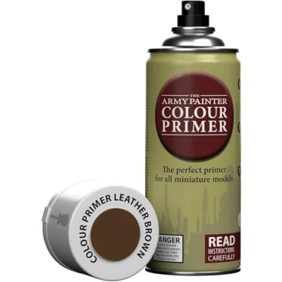 Immagine di The Army Painter, Colour Primer Leather Brown, 400 ml Vernice per Plastica Marrone Modellismo Miniature Fantasy, D&amp;D e Warhammer