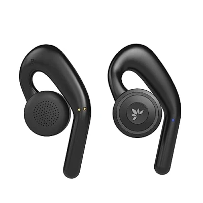Immagine di Avantree TWS116 auricolari wireless Bluetooth con design open ear &amp; Base di ricarica per la consapevolezza dei rumori circostanti, modalità Stereo e Mono, Ganci non regolabili.