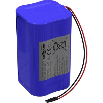 Immagine di Pacco batteria 4x 18650 Ansmann 2S2P con cavo Li Ion 7.2 V 5100 mAh