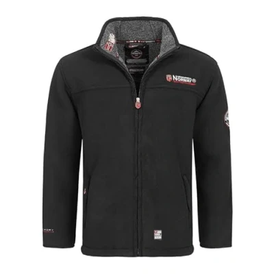 Immagine di Geographical Norway Distribrands Ubolt Men Uomo Warm Thick Fleece Zip Winter Sweatshirt Jacket Soft Felpa A Maniche Lunghe Foderata Ideale Autunno Inverno (Nero XXL)