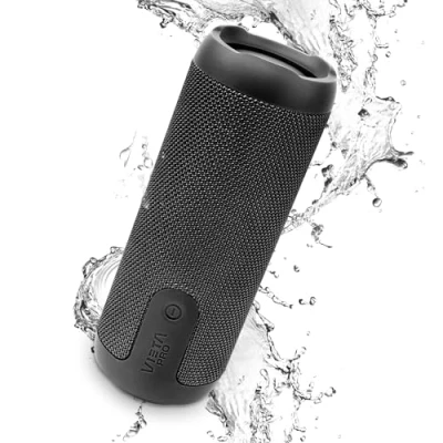Immagine di Vieta Pro Cassa Bluetooth 5.3 Portatile Potente da 20W, Resistente all&#039;Acqua IPX7, 11H di Batteria e Radio FM. Altoparlante Compatto Grande con TWS, Aux In USB Moon Nero