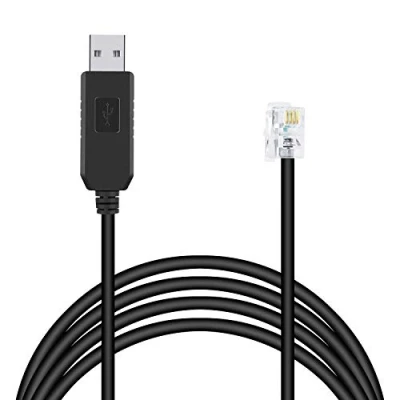 Immagine di Suamdoen Cavo seriale USB RS232 a RJ9 per PC Connect Celestron Nexstar EQ6 di controllo manuale adattatore