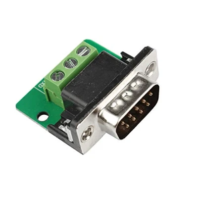 Immagine di Futheda D sub DB9 Interfaccia Breakout Board Connettore 9 pin 2 fila maschio RS 232 porta seriale adattatore per morsettiera senza saldatura