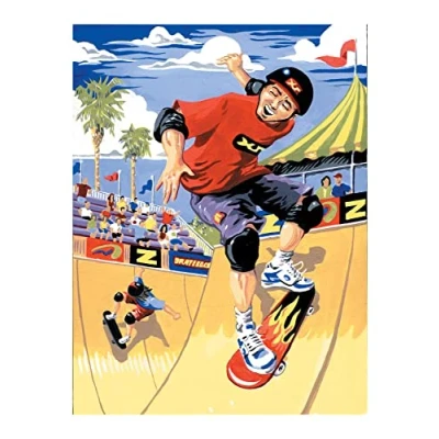 Immagine di Pracht Creatives Hobby Royal &amp; Langnickel Pittura con i Numeri Junior Skateboarder, Inclusi Colori e pennelli, per Adulti Bambini dagli 8 Anni in su, Multicolore, 4670 30271