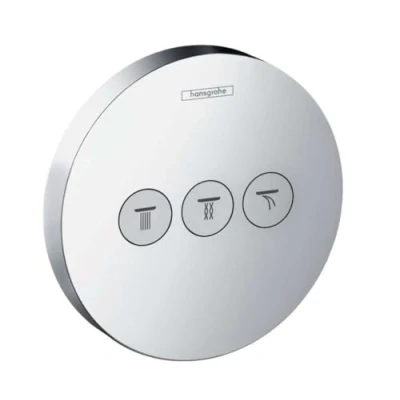 Immagine di Hansgrohe 15745000 Set Esterno per Il Controllo di 3 Utenze, Argento