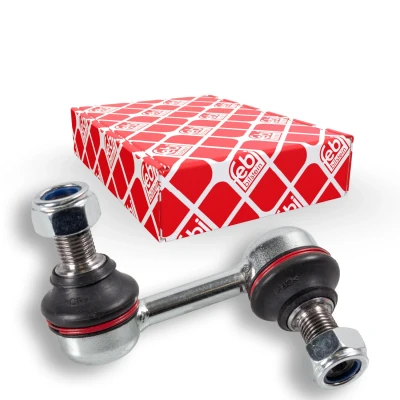 Immagine di febi BILSTEIN 30843 Bielletta barra stabilizzatrice Assale anteriore Sx 78 M14 x 1,5 Plus con dado autobloccante argento MITSUBISHI: PAJERO 4