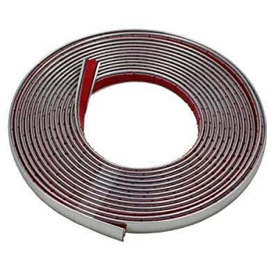 Immagine di Lumonic striscia cromata autoadesiva 12mm x 5m I finiture cromate per auto, camion, ecc. 12mm, strisce