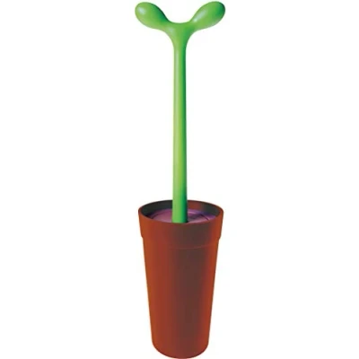 Immagine di Alessi Merdolino ASG04 Scopino di Design in Resina Termoplastica per Pulizia WC, Marrone