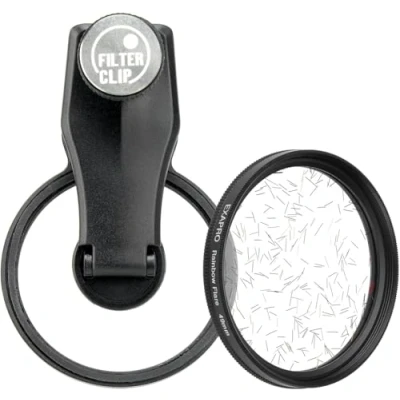 Immagine di EXAPRO Clip per filtro smartphone + set di filtri Rainbow flare, effetto da φ49mm, Tipo telaio rotante, compatibile con iPhone/Android, ‎EXP FCRRF 02