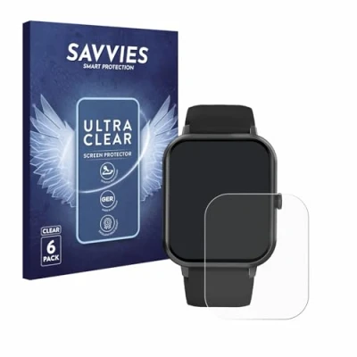 Immagine di savvies (6 Pezzi Pellicola Protettiva per Yuede Smartwatch 1.85&quot; Protezione Schermo Trasparente