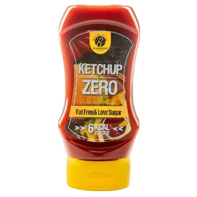 Immagine di Rabeko Zero Sauce Ketchup, 1 x 350 ml prodotti sani a basso contenuto di carboidrati con meno calorie e grassi per insalate, patatine fritte, hamburger senza glutine lattosio