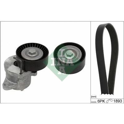 Immagine di INA 529 0349 10 Kit cinghie Poly V Controllare corsa libera generatore ed ev. sostituire OPEL: Zafira C Tourer, Astra J Sports Tourer